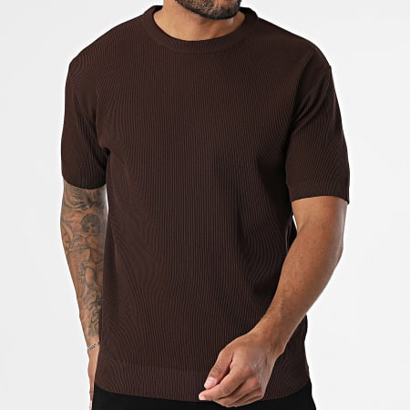 Mackten - Tee Shirt Côtelé 045 Marron