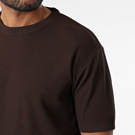 Mackten - Tee Shirt Côtelé 045 Marron