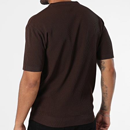 Mackten - Tee Shirt Côtelé 045 Marron