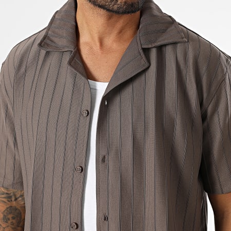 Mackten - Ensemble Chemise Manches Courtes Et Short Jogging 131 Gris Anthracite