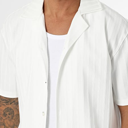 Classic Series - Ensemble Chemise Manches Courtes Et Pantalon A Rayures 139 Blanc