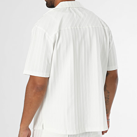Classic Series - Ensemble Chemise Manches Courtes Et Pantalon A Rayures 139 Blanc