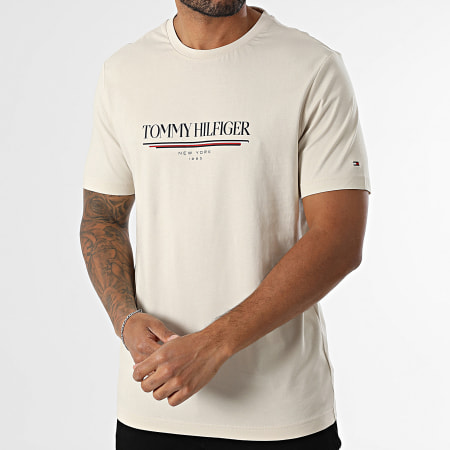 Tommy Hilfiger - Tee Shirt Brand Love Hilfiger 0324 Beige