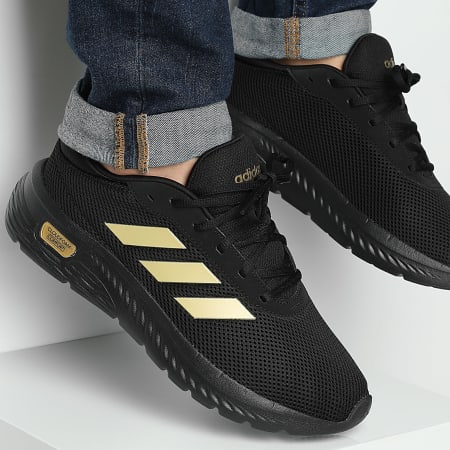 Adidas Sportswear - Baskets Cloudfoam Comfy JH6829 Core Black Gold Metallic