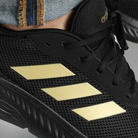 Adidas Sportswear - Baskets Cloudfoam Comfy JH6829 Core Black Gold Metallic