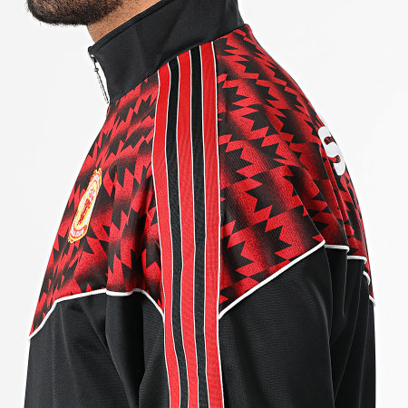 Adidas Originals - Veste Zippée A Bandes Manchester United JF0373 Noir Rouge
