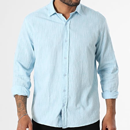 Classic Series - Chemise Manches Longues Regular Fit 807 Bleu Clair Chiné