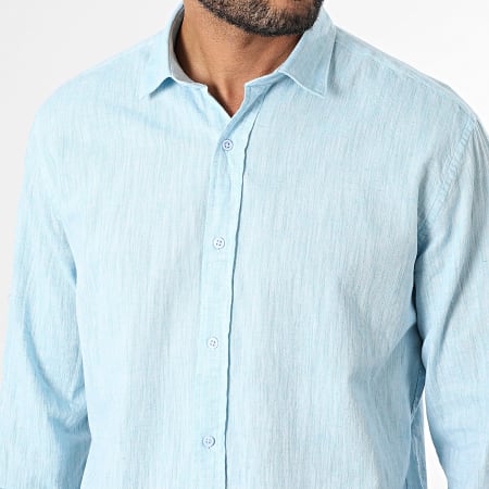 Classic Series - Chemise Manches Longues Regular Fit 807 Bleu Clair Chiné