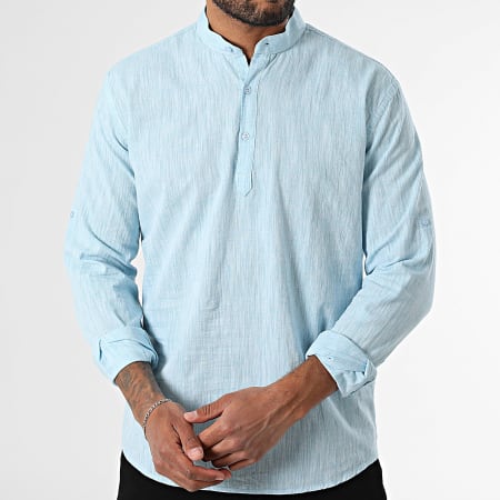 Armita - Chemise Manches Longues Regular Fit 808 Turquoise Chiné