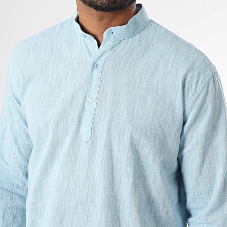 Armita - Chemise Manches Longues Regular Fit 808 Turquoise Chiné
