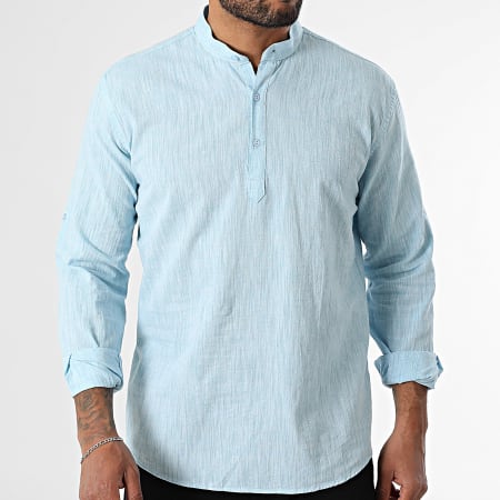 Armita - Chemise Manches Longues Regular Fit 808 Turquoise Chiné