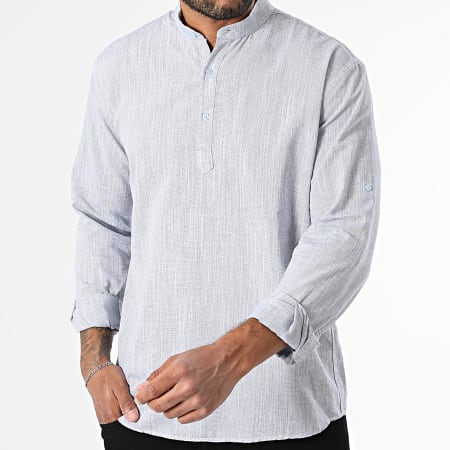 Armita - Chemise Manches Longues Regular Fit 808 Bleu Marine Chiné