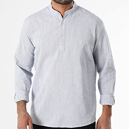 Armita - Chemise Manches Longues Regular Fit 808 Bleu Marine Chiné