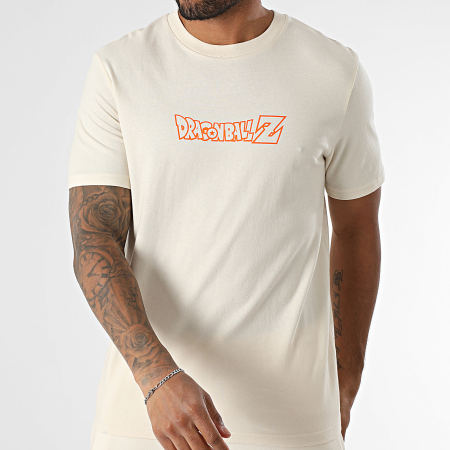Dragon Ball Z - Tee Shirt And Jogging Shorts Bundle Goku Beige Orange