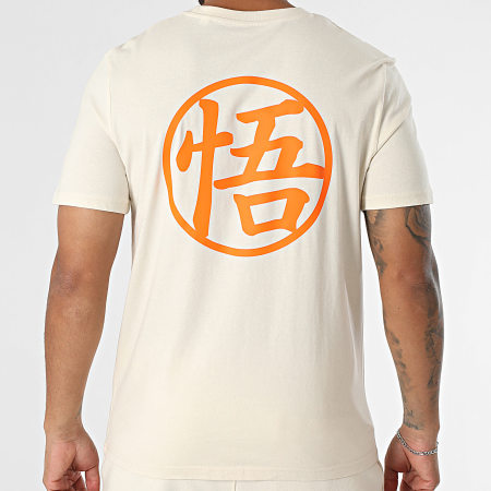 Dragon Ball Z - Tee Shirt And Jogging Shorts Bundle Goku Beige Orange