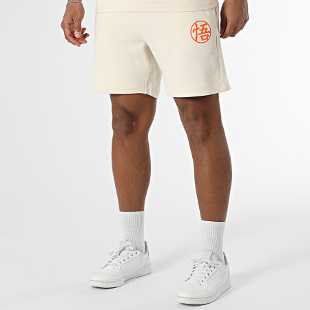 Dragon Ball Z - Tee Shirt And Jogging Shorts Bundle Goku Beige Orange
