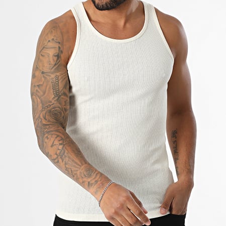 Jack And Jones - Débardeur Côtelé Acapulco Beige