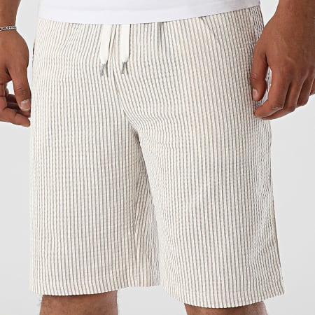 Jack And Jones - Short Jogging Jaiden May Beige Blanc