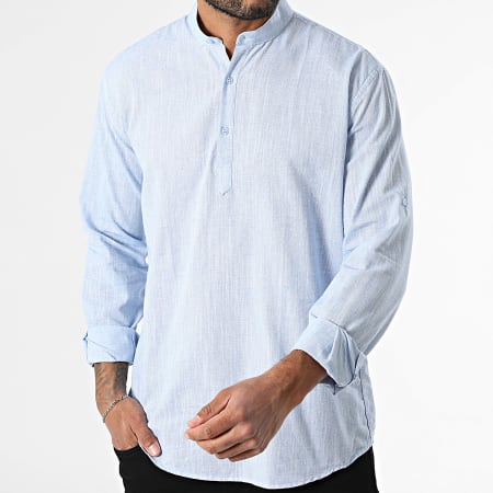 Armita - Chemise Manches Longues Regular Fit 808 Bleu Roi Chiné