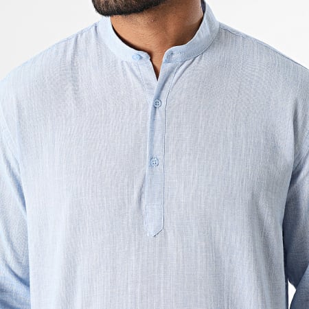 Armita - Chemise Manches Longues Regular Fit 808 Bleu Roi Chiné