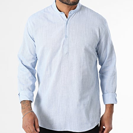 Armita - Chemise Manches Longues Regular Fit 808 Bleu Roi Chiné