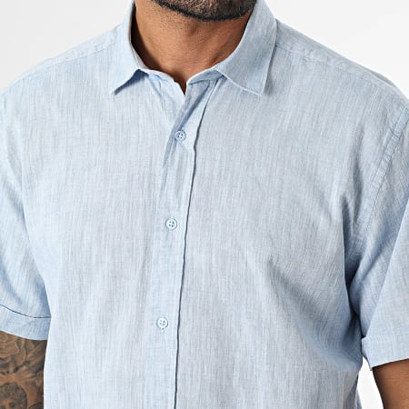 Armita - Chemise Manches Courtes Regular Fit 853 Bleu Clair Chiné