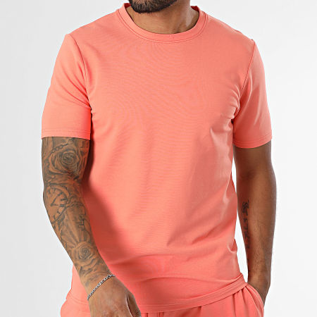 Black Industry - Ensemble Tee Shirt Oversize Et Short Jogging Saumon