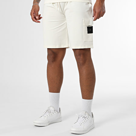Black Industry - Ensemble Tee Shirt Et Short Jogging 009 Beige Clair