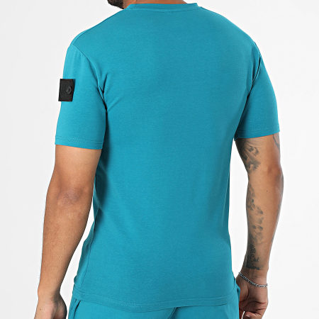 Black Industry - Ensemble Tee Shirt Et Short Jogging 009 Bleu Pétrole