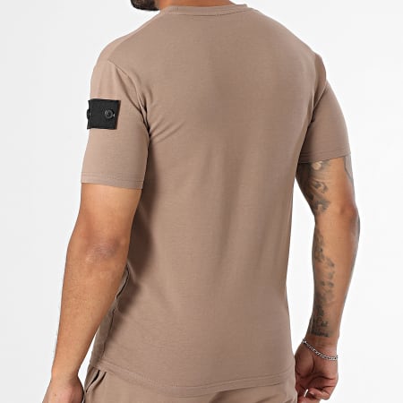Black Industry - Ensemble Tee Shirt Et Short Jogging 009 Marron