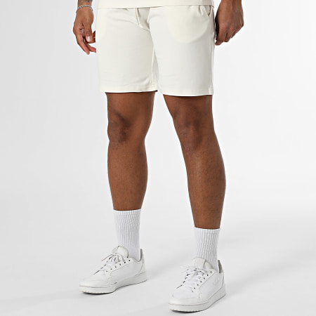 Black Industry - Ensemble Tee Shirt Oversize Et Short Jogging Beige Clair