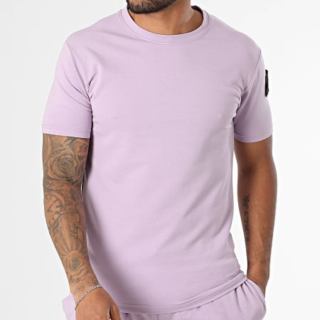 Black Industry - Ensemble Tee Shirt Et Short Jogging 009 Lilas
