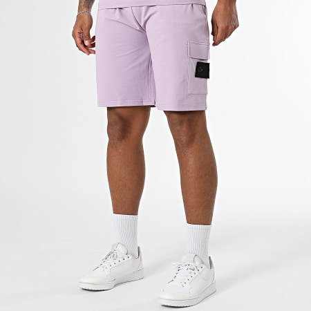 Black Industry - Ensemble Tee Shirt Et Short Jogging 009 Lilas