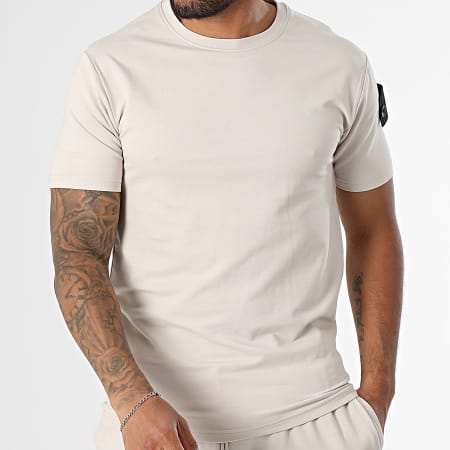 Black Industry - Ensemble Tee Shirt Et Short Jogging 009 Beige