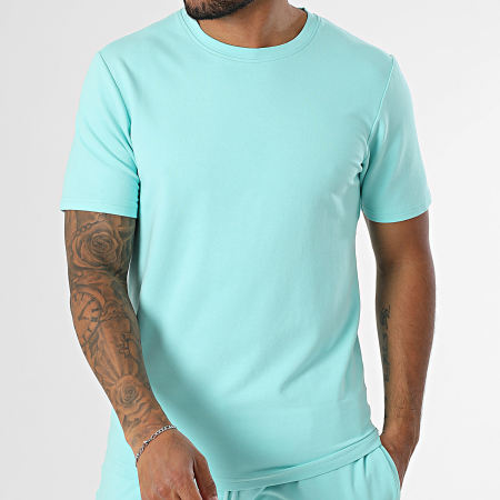 Black Industry - Ensemble Tee Shirt Oversize Et Short Jogging Turquoise