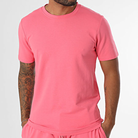 Black Industry - Ensemble Tee Shirt Oversize Et Short Jogging Rose