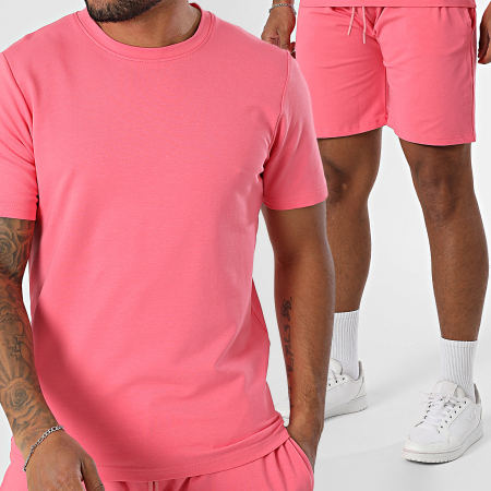 Black Industry - Ensemble Tee Shirt Oversize Et Short Jogging Rose
