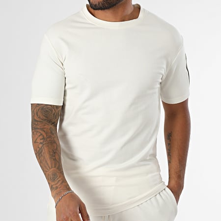 Black Industry - Ensemble Tee Shirt Oversize Et Short Jogging Beige Clair