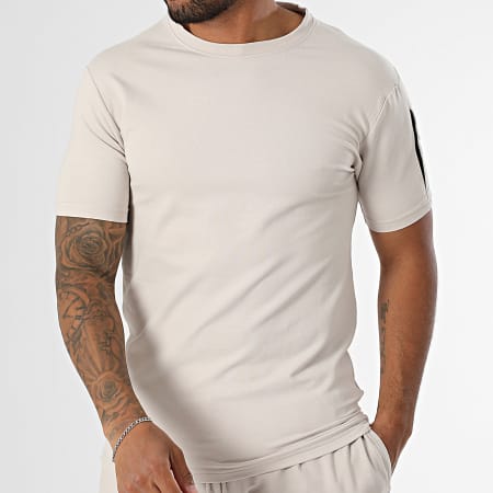 Black Industry - Ensemble Tee Shirt Oversize Et Short Jogging Beige