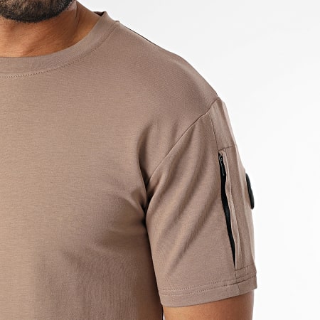Black Industry - Ensemble Tee Shirt Oversize Et Short Jogging Marron