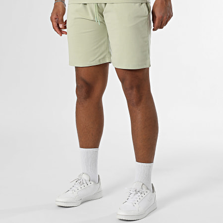Black Industry - Ensemble Tee Shirt Oversize Et Short Jogging Vert Kaki Clair