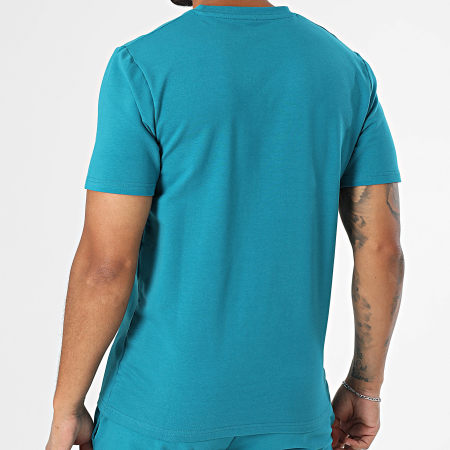 Black Industry - Ensemble Tee Shirt Oversize Et Short Jogging Bleu Pétrole
