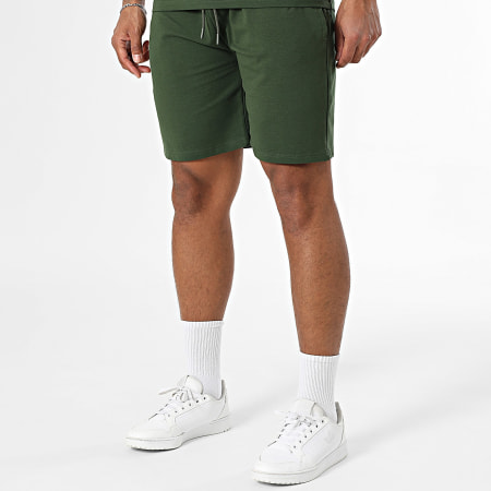 Black Industry - Ensemble Tee Shirt Oversize Et Short Jogging Vert Kaki