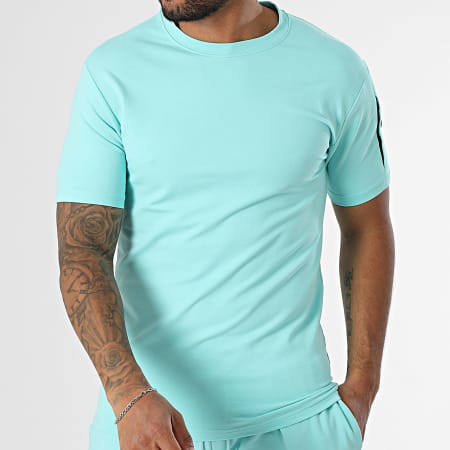 Black Industry - Ensemble Tee Shirt Oversize Et Short Jogging Turquoise