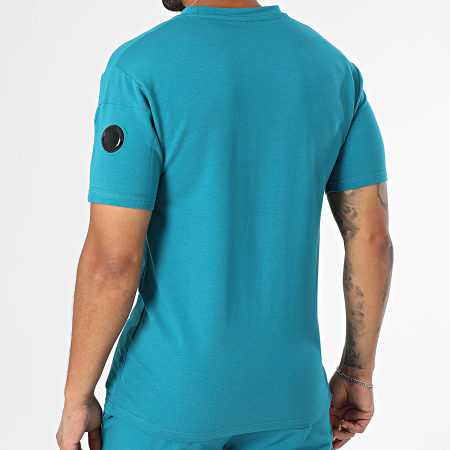 Black Industry - Ensemble Tee Shirt Oversize Et Short Jogging Bleu Pétrole