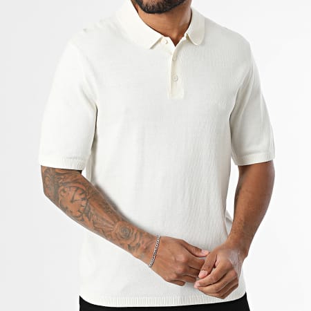 JJ Rebel - Polo Manches Courtes Callum Beige Clair