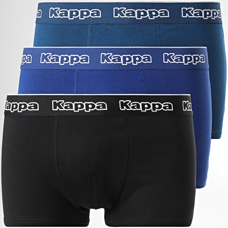 Kappa - Lote De 3 Boxers 92890514 Negro Azul Marino Azul Rey