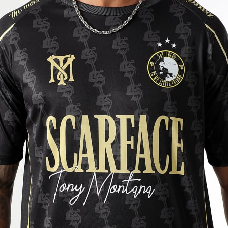 Scarface - Maillot Jersey World Is Yours Noir Doré