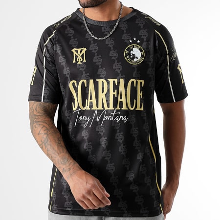 Scarface - Maillot Jersey World Is Yours Noir Doré
