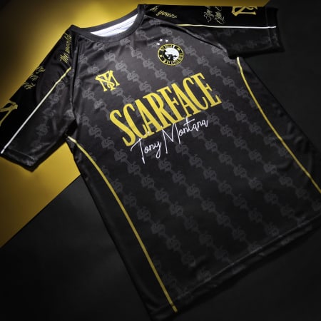 Scarface - Maillot Jersey World Is Yours Noir Doré